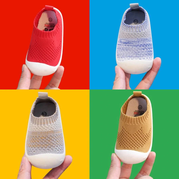 Scarpine Neonato In Pelle Morbida | Primi Passi Con Suola Antiscivolo - Design Animaletto