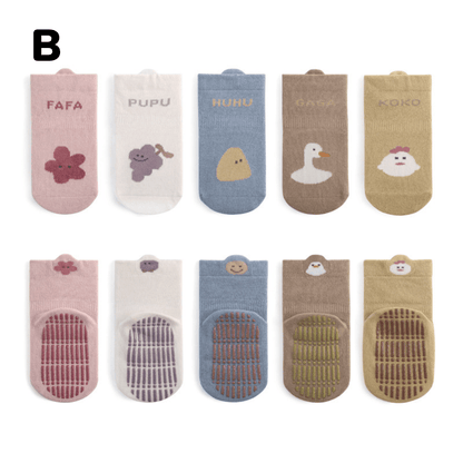 BabyLab™ Animal Socks - Calzine Antiscivolo (5pz) - BabyLab