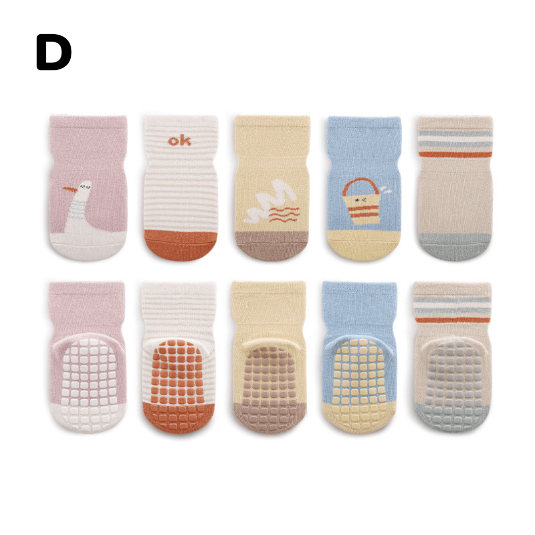 BabyLab™ Animal Socks - Calzine Antiscivolo (5pz) - BabyLab